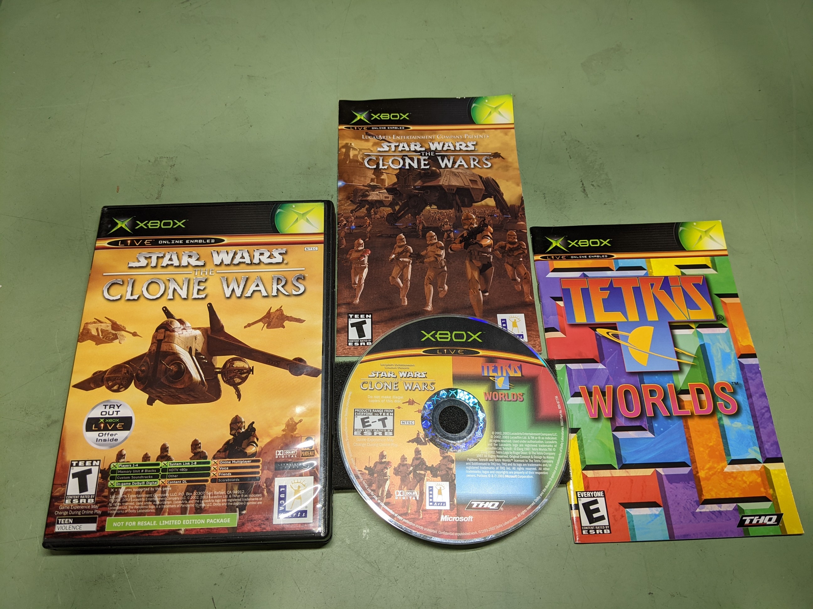 Clone Wars Tetris Worlds Combo Pack Microsoft Xbox Complete In Box Ebay 3712