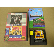 Bulls Vs Blazers and the NBA Playoffs (Limited Edition) Sega Genesis Poster