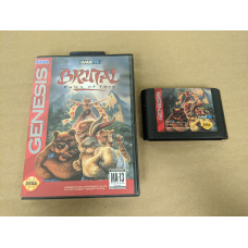 Brutal Paws of Fury Sega Genesis Cartridge and Case