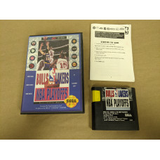 Bulls vs Lakers and the NBA Playoffs Sega Genesis Complete in Box manual torn