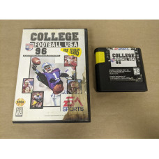 College Football USA 96 Sega Genesis Cartridge and Case water damage