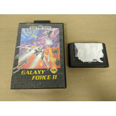 Galaxy Force II Sega Genesis Cartridge and Case cartridge label torn