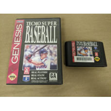 Tecmo Super Baseball Sega Genesis Cartridge and Case