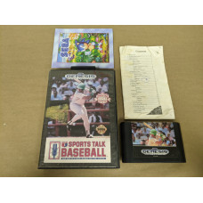 Sports Talk Baseball Sega Genesis Complete in Box