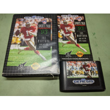 Sports Talk Football '93 Starring Joe Montana Sega Genesis Complete in Box