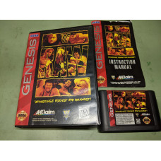 WWF Raw Sega Genesis Complete in Box