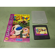 Ren and Stimpy Quest for the Shaven Yak Sega Game Gear Disk and Manual