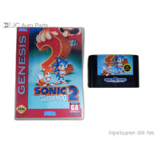 Sonic the Hedgehog Sega Genesis Cartridge and Case Repro Sleeve, Rental Case